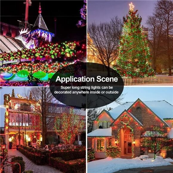 1000LED 394ft Super Long Ultra-Bright Christmas Lights 8 Modes & Timer Plug in - Picture 13 of 14